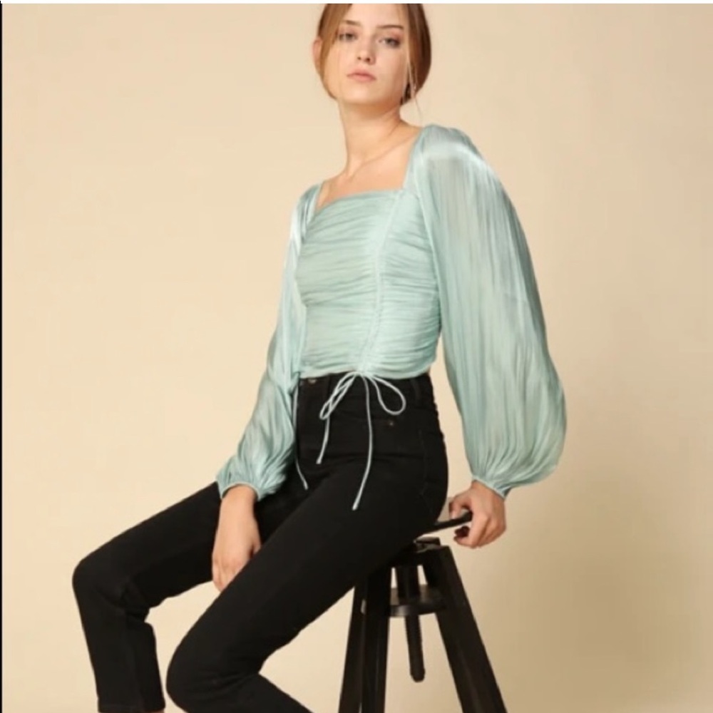 Line & dot Peyton satin blouse size xs - Picture 7 of 11